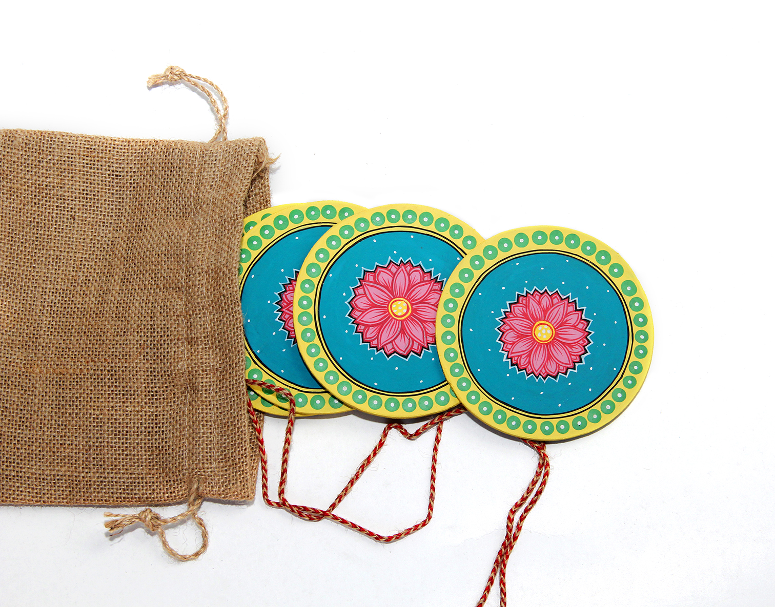 BLOOM: Pattachitra Handmade coasters (Set of 4)